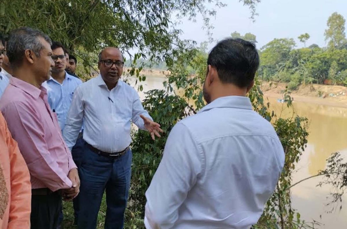 ২০২৪ সালের বন্যায় ক্ষতিগ্রস্ত নদীতীর পরিদর্শন, শেরপুর